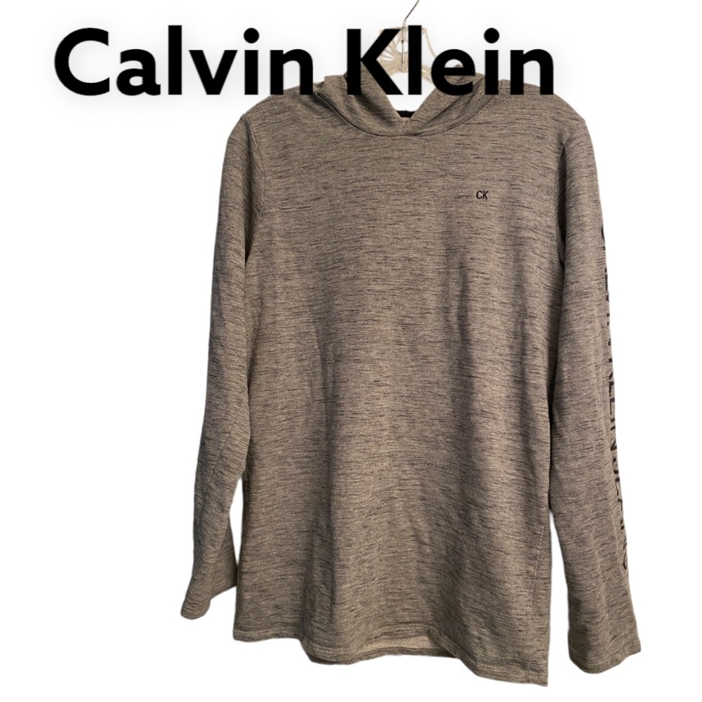 CK Jeans Gray Hoodie Sweatshirt Long Sleeve XL